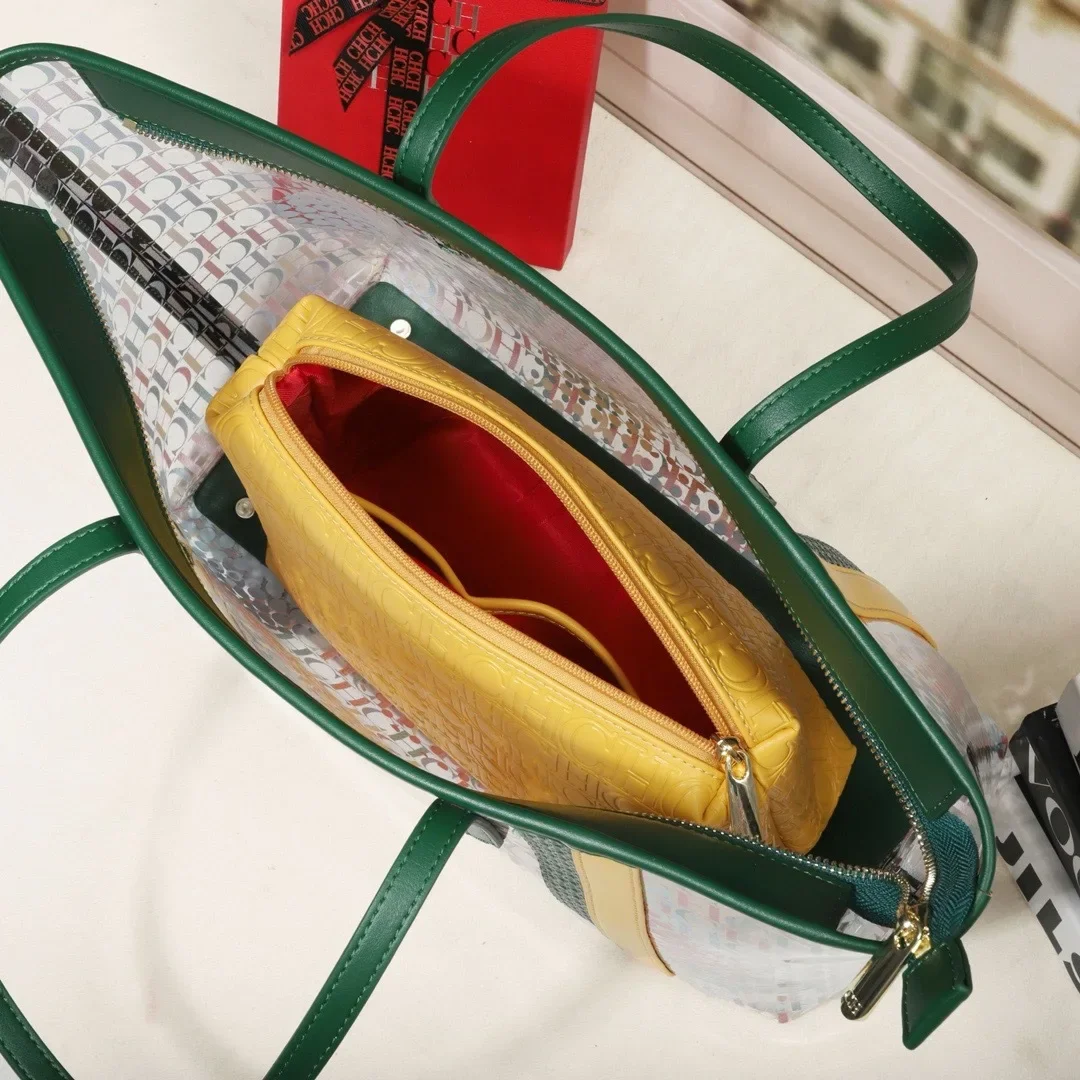 Colorful Fashion Women's Handbag Outer Bag Transparent Letter Design Exquisite and Innovative BagTrendy Brand Women's Handbag