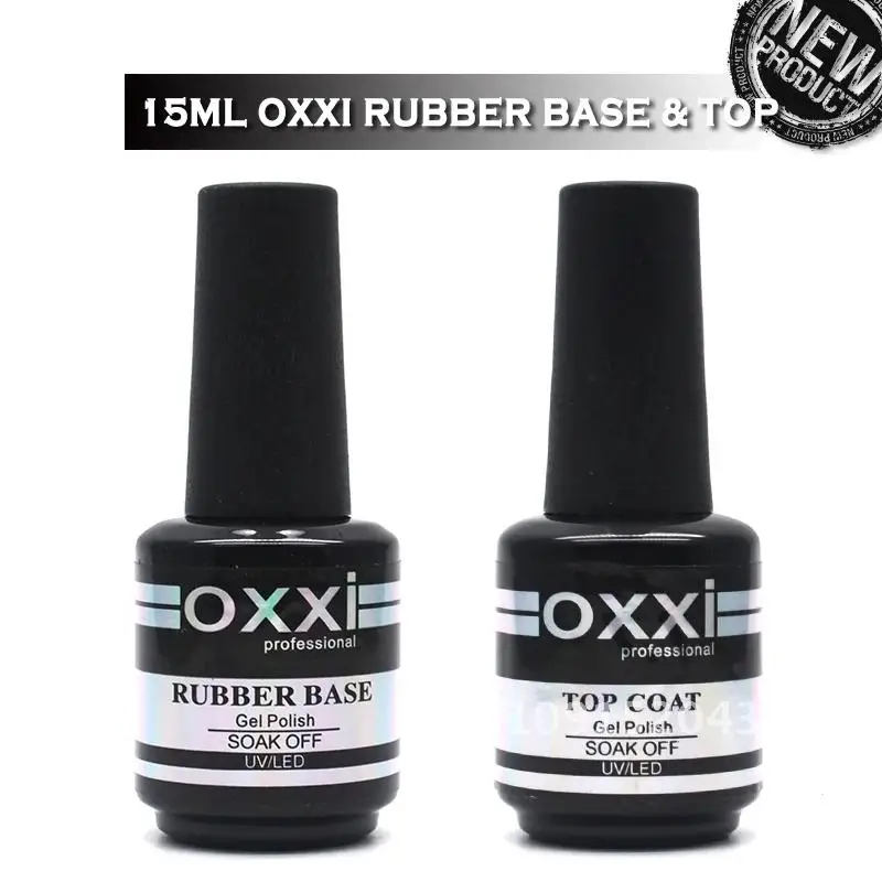 oxxi Latest 15ml Nail Rubber Base Coat Semi Permanant UV Gel Varnishes Primer for Nails Matte Top Coat Nail Art Base Top Gellak