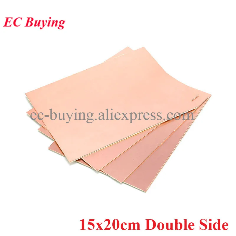 5pcs FR4 PCB 15*20cm Double Side Copper Clad plate DIY PCB Kit Laminate Circuit Board 15x20cm