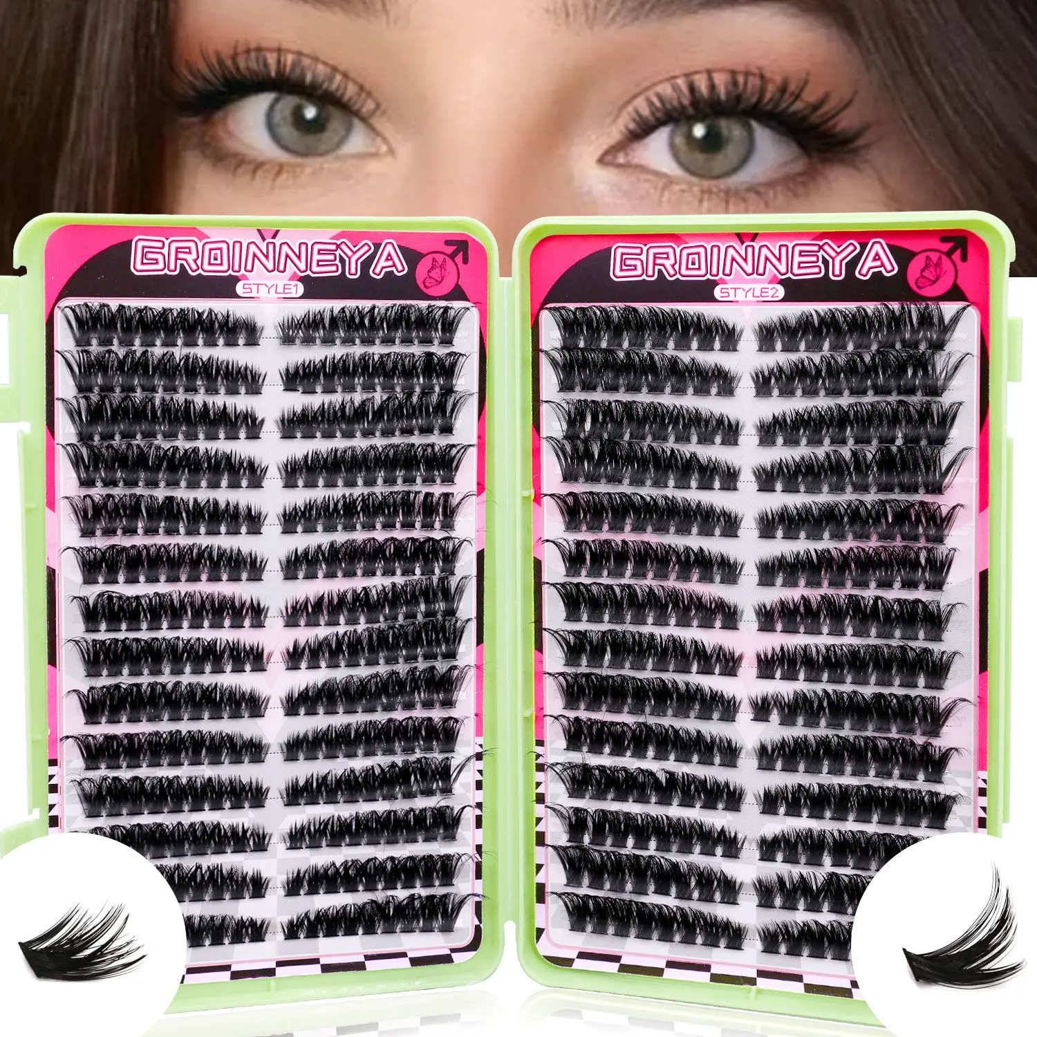 Soft Segmented Single Cluster False Lashes DIY Grafting Design European American Natural Thick Extended Eye Decoration