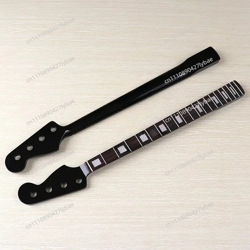 4-String Bass Neck 20 Frets Black Bright Light Plus Maple Unfinished Electric Guitar Modification Part