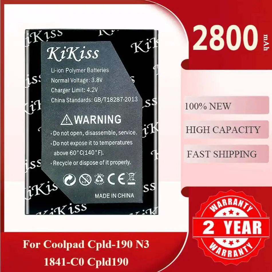 

Аккумулятор Kikiss 2800 мАч CPLD-190 для Coolpad N3 1841-C0