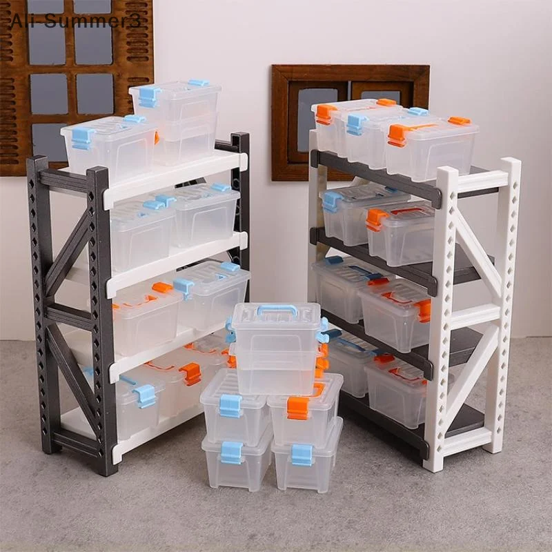 5Pcs Puppenhaus Mini Lagerung Box Klar Toolbox Modell Puppenhaus Hause Dekoration Puppen Haus Micro Szene Dekor Requisiten