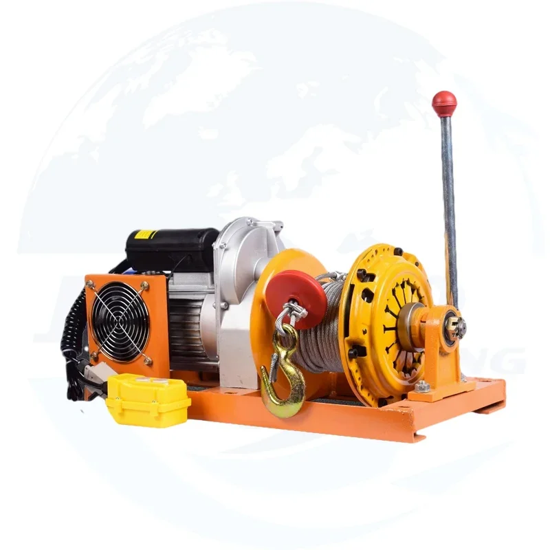 Construction Concrete Lifting Hoist 100kg 300kg 500kg 800kg Small Mini Lift Electric Winch Hoist With Clutch