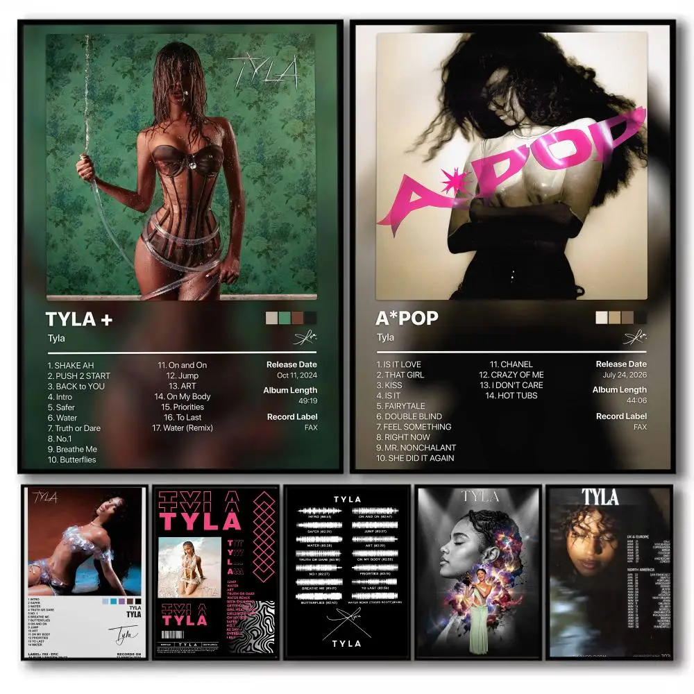Pop Music T-Tyla Album Poster PP Wall Decor Posters Celebrity Music Art Prints Bedroom Office Gift