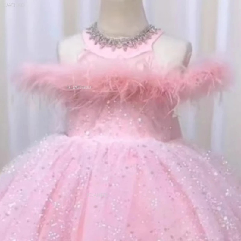 

Girls French Princess Party Dress Puffy Tulle Ball GownPageant Wedding Evening Celebration Birthday Children Host Performance