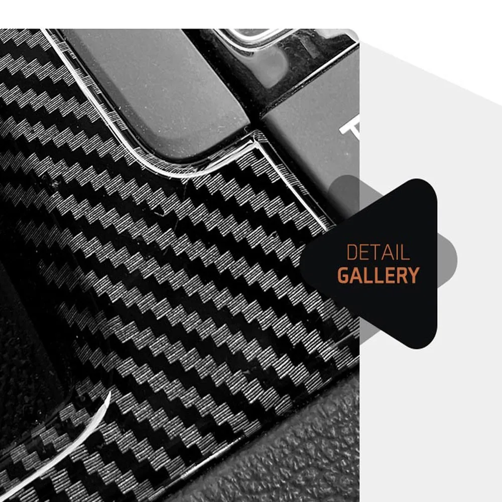 Carbon Fiber Stripe Decorative Center Console Panel Sticker Gear Shift Central Cover For Genesis G80 DH Sport 2016-2020