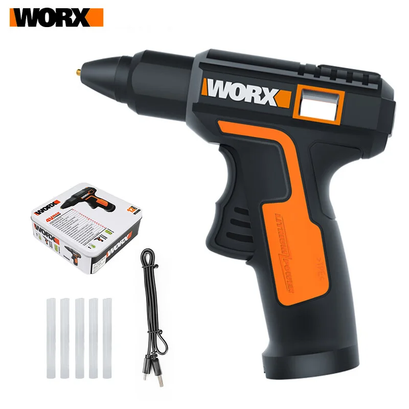 

Worx Home Перезаряжаемый пистолет для горячего клея WX890 Литиевая батарея Беспроводной пистолет для термоплавкого клея Электрический пистолет для клея Стержень для сварки