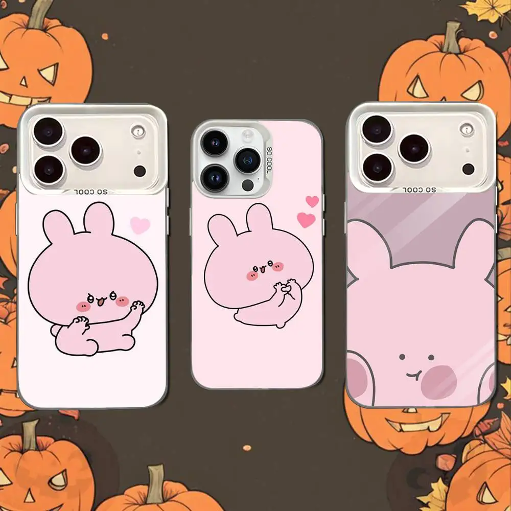 

A-Asamimichan C-cute Phone Case For iPhone 15,16,17,13,14,12,11,Pro,XS,Max,Plus,Mini,SE White Candy Matte Shockproof Cover