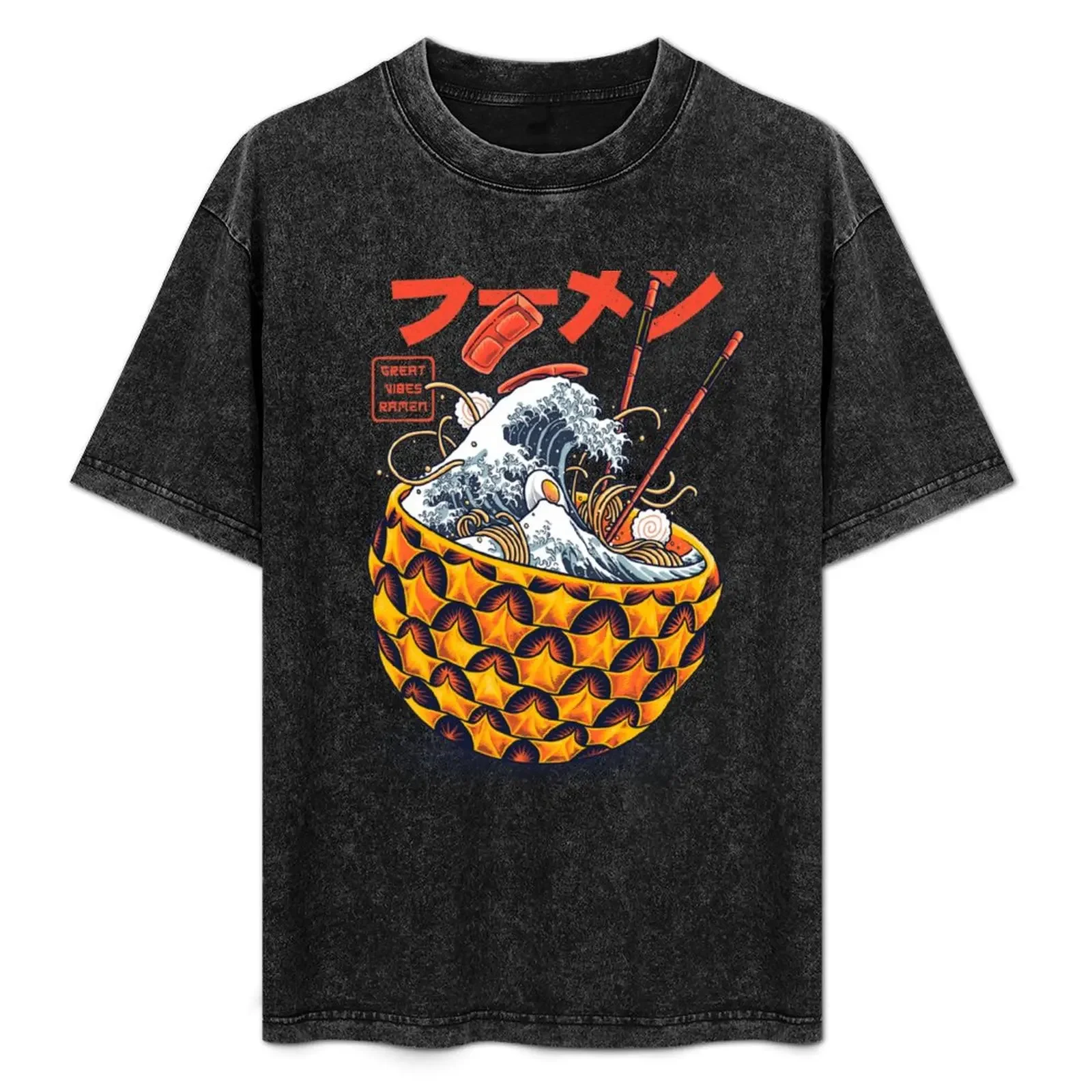

Great vibes ramen T-Shirt All Match Print Short Sleeve Top