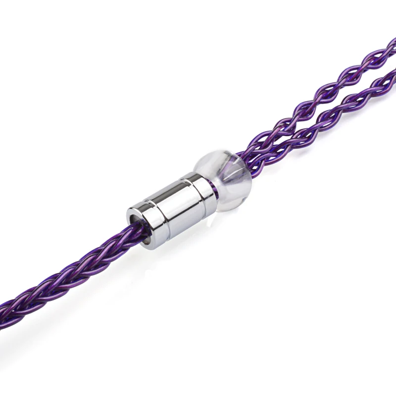 NiceHCK – câble Audio violet 8 brins, fil d\'écouteurs en cuivre FURUKAWA 3.5/2.5/4.4mm MMCX/0.78mm, 2 broches pour M5 Zetian Wu