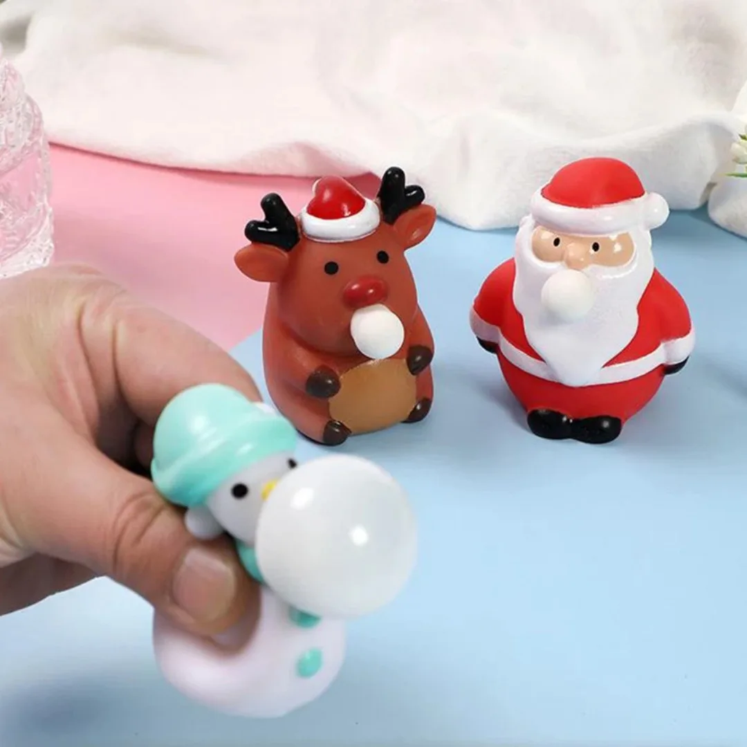 

Christmas Extrusion Toys Anti Stress Balls Santa Claus Snowman Elk Decompression Squeeze Sensory Toys for Kids Xmas Party Gifts