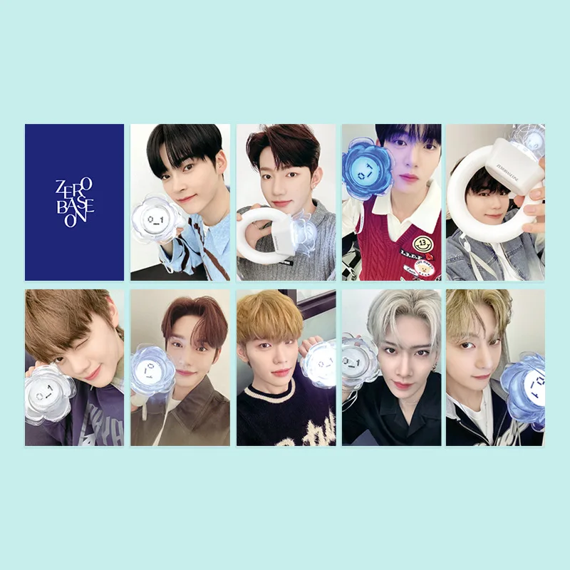 9Pcs/Set KPOP ZEROBASEONE Light Stick Selfie LOMO Cards List Zhanghao Matthew Jiwoong Double Sides Photocards ZEROSE Collection