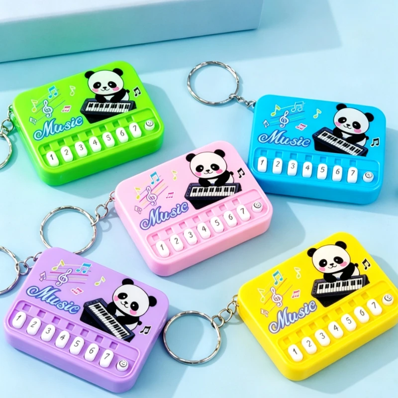 1/2/5PCS Creative Mini Electronic Keyboard, Luminous Playable Piano Keychain Pendant Gift