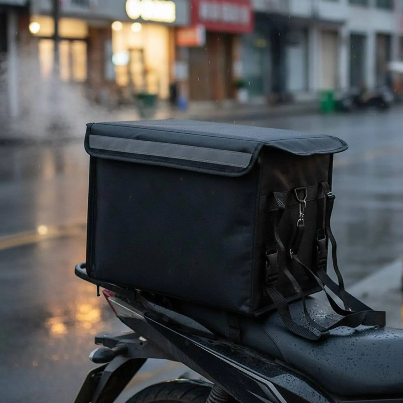 Insulated Food Delivery Box Water Resistant Motorcycle Food Delivery Bag Large Thermal Catering Bag Waterproof for Restaurants