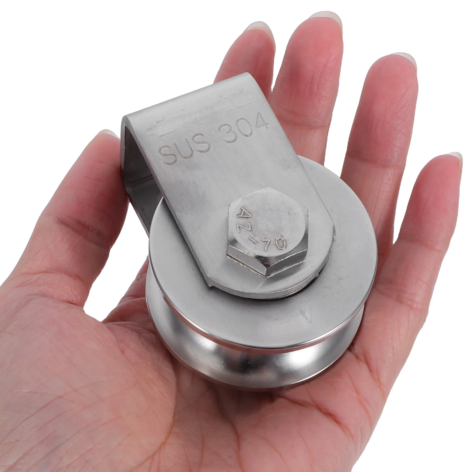 

Pulley Bearing Heavy Duty Gate Wheel Door Track Block Fitness Sliding Roller Silver