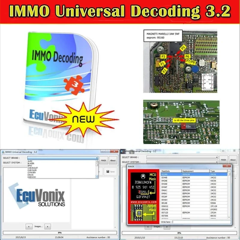NEW IMMO Pin Code Calculator V1.3.9 +IMMO SERVICE TOOL V1.2 PIN Code +IMMO Universal Decoding 3.2 with Free Keygen +Install Vide