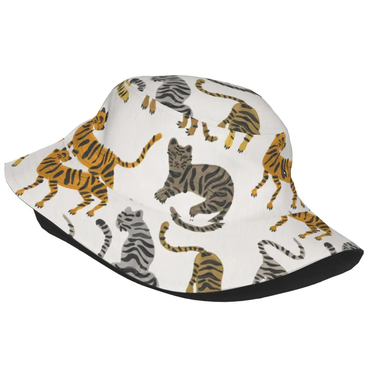 Summer Beach Hatwear Tiger Collection Bucket Hat Streetwear Girl Sun Hats Bob Hats Foldable Fishing Fisherman Hats Outdoor