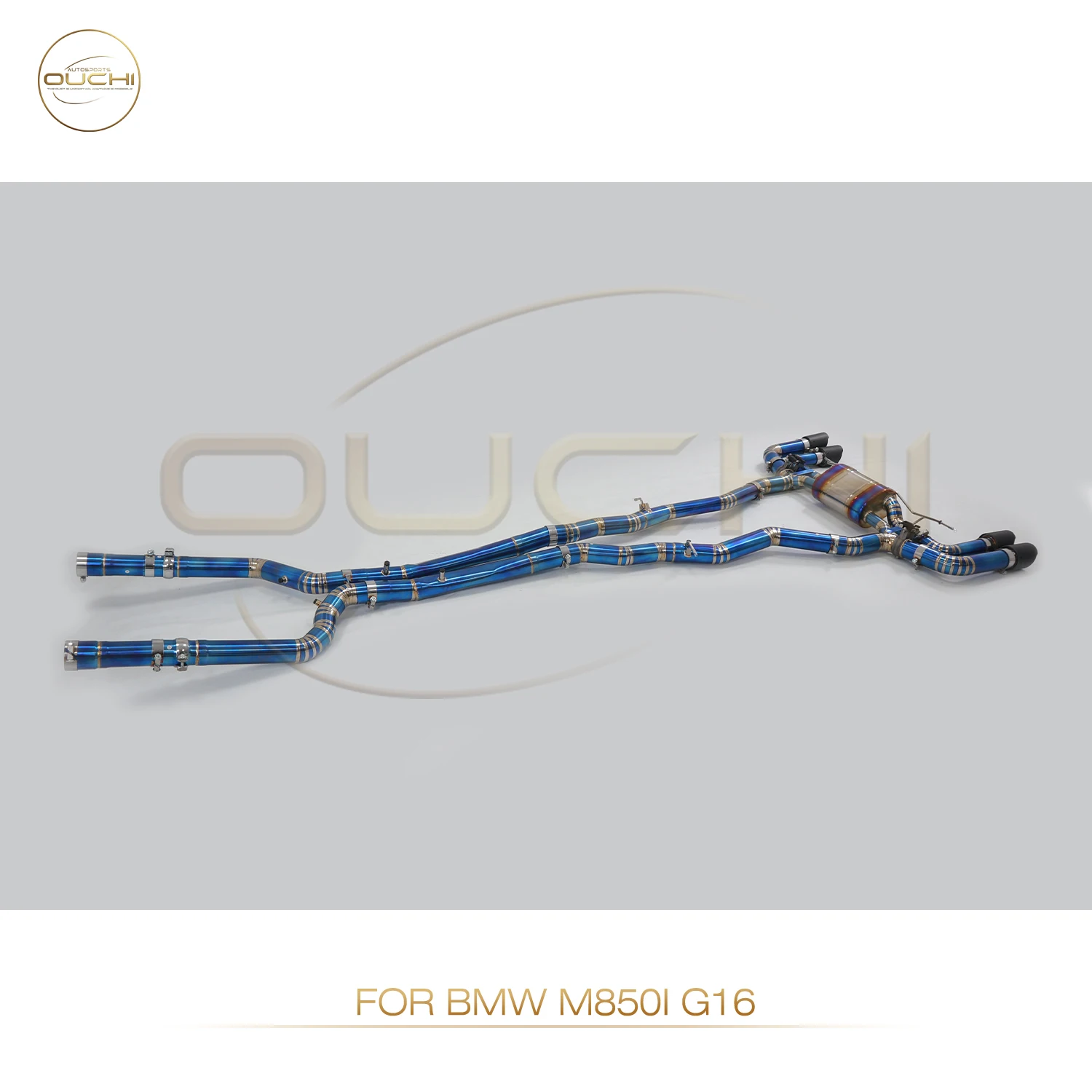 

OUCHI Высокопроизводительный титановый сплав Catback для BMW M850I G16 Глушитель выхлопной системы с электронным клапаном и наконечниками Автозапчасти