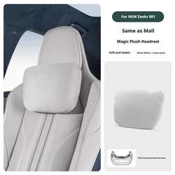 ZEEKR 001 Headrest Car Seat Neck Pillow Seat Pillow alcantara Suede Blue Special Hook base Auto Accessories