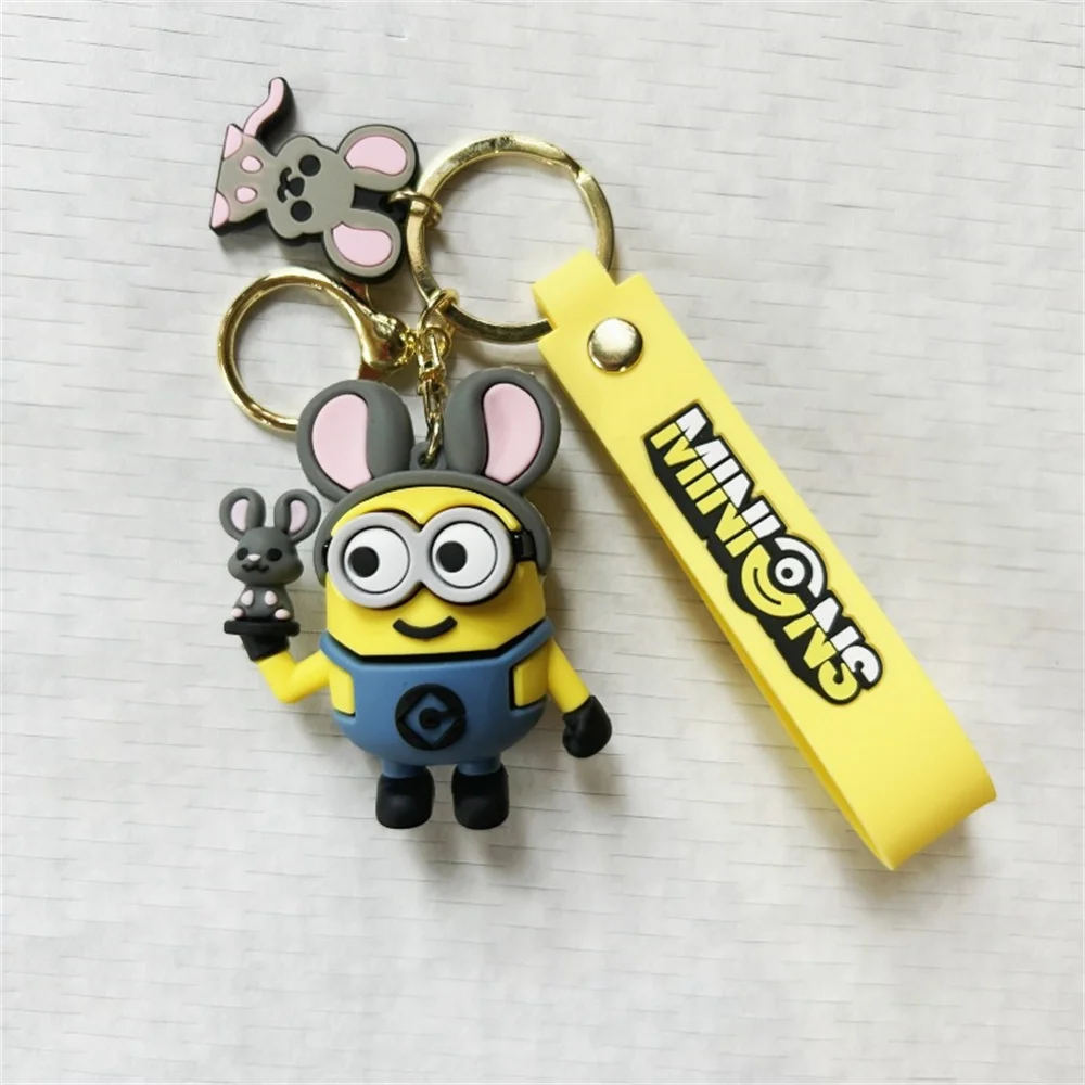 Anime Minionki Brelok 12 Chiński Zodiak Seria Cute Cartoon Dziecko Zabawka Breloczek Torba szkolna Akcesoria do kluczy samochodowych Prezent