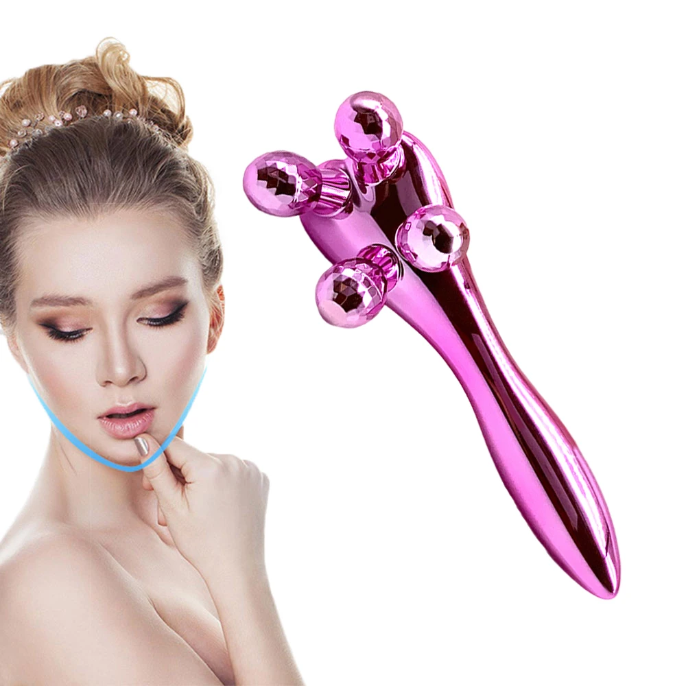 Face Lifting 4D Roller Massager 360 Rotate Face Full Body Shape Massage Facial Lifting Wrinkle Remover Relaxation Skin Care Tool