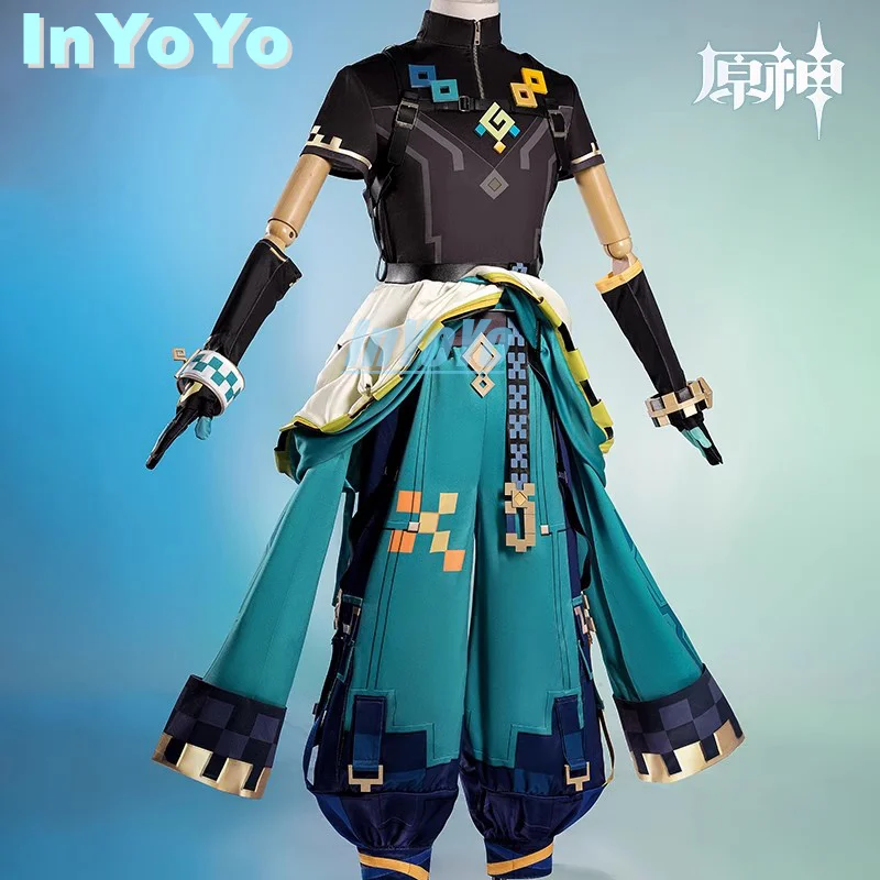 InYoYo Genshin Impact Kinich Cosplay Costume Game Suit Handsome Cool Uniform Halloween Carnival Party Outfit Men XS-XXL New