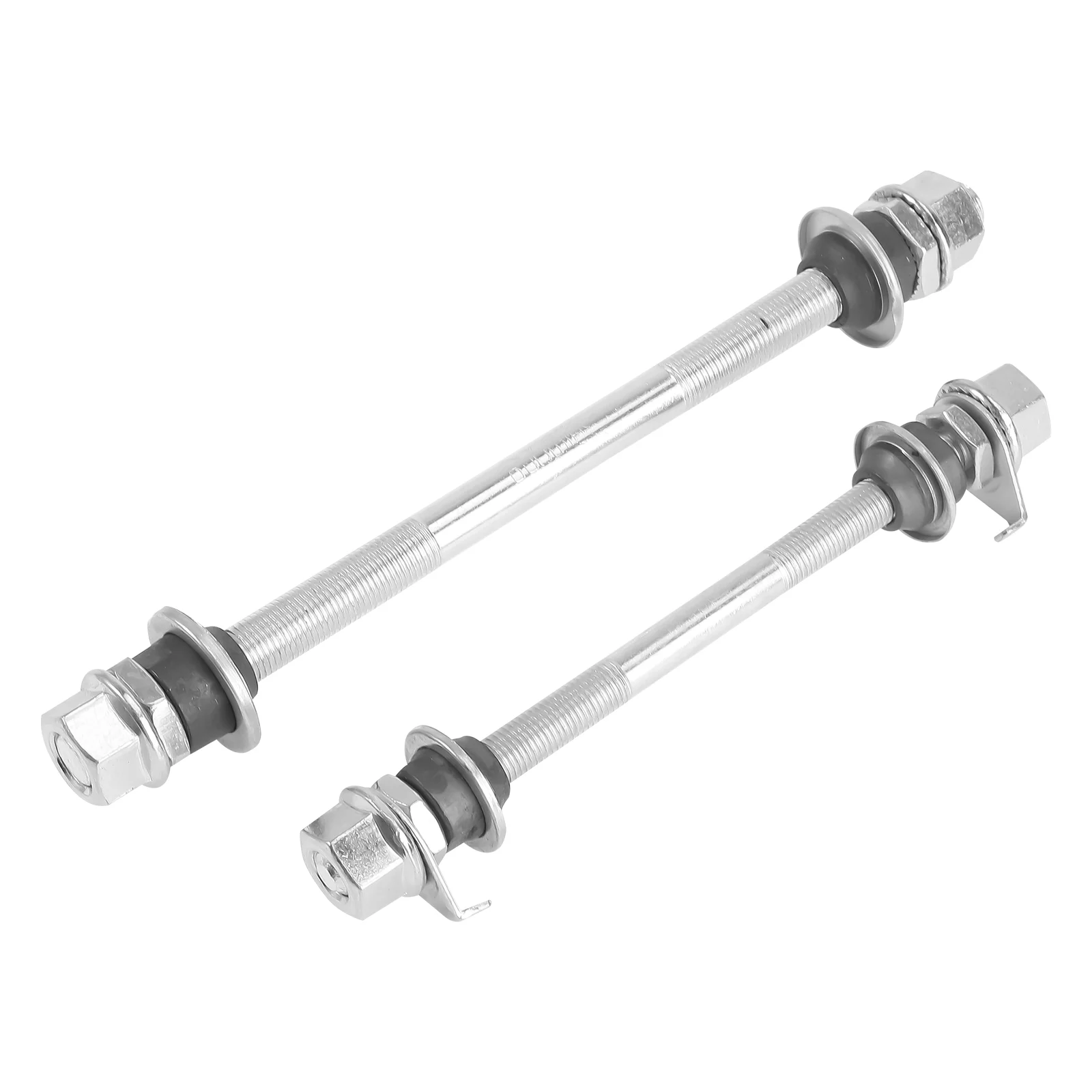 

2 Pcs Front Rear Bike Solid Shaft before and after Wheel Hub Axle Silver Spindle Repair Tool