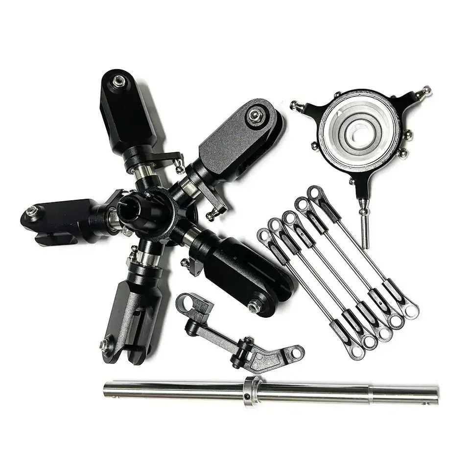 JDHMBD 500 RC Helicopter Accessory 5-Blades Main Rotor Head Set For Align Trex 500 Helicopter