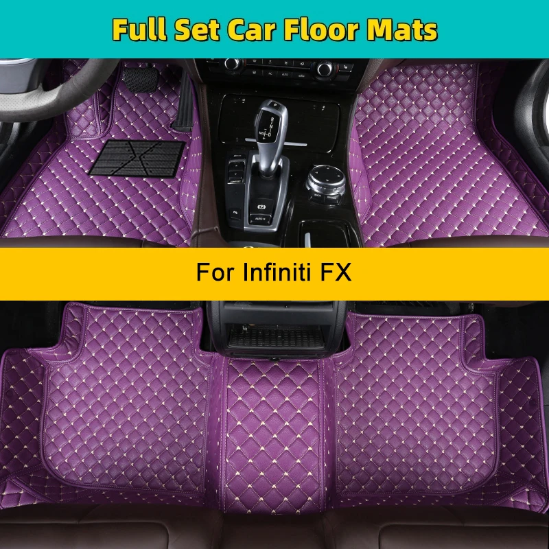 Custom Car Floor Mats For Infiniti FX FX30 FX35 FX37 FX45 FX50 Auto Carpets Foot Coche Accessorie Leather Floor Mats for Cars