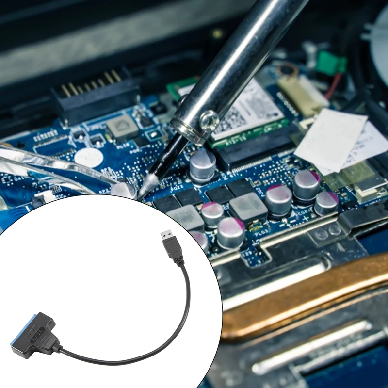 Адаптер SATA-USB 2,5, 5 Гбит/с, совместим с 2,5-дюймовым SATA HDD UASP SSD для ПК, ноутбуков, Windows, Mac, Linux