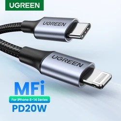 Ugreen MFI PD20W USB C To Lightning Cable Fast Charging For iPhone 14 13 12 11 xs Apple ipad Charger data line 25cm 150cm 1m 2m