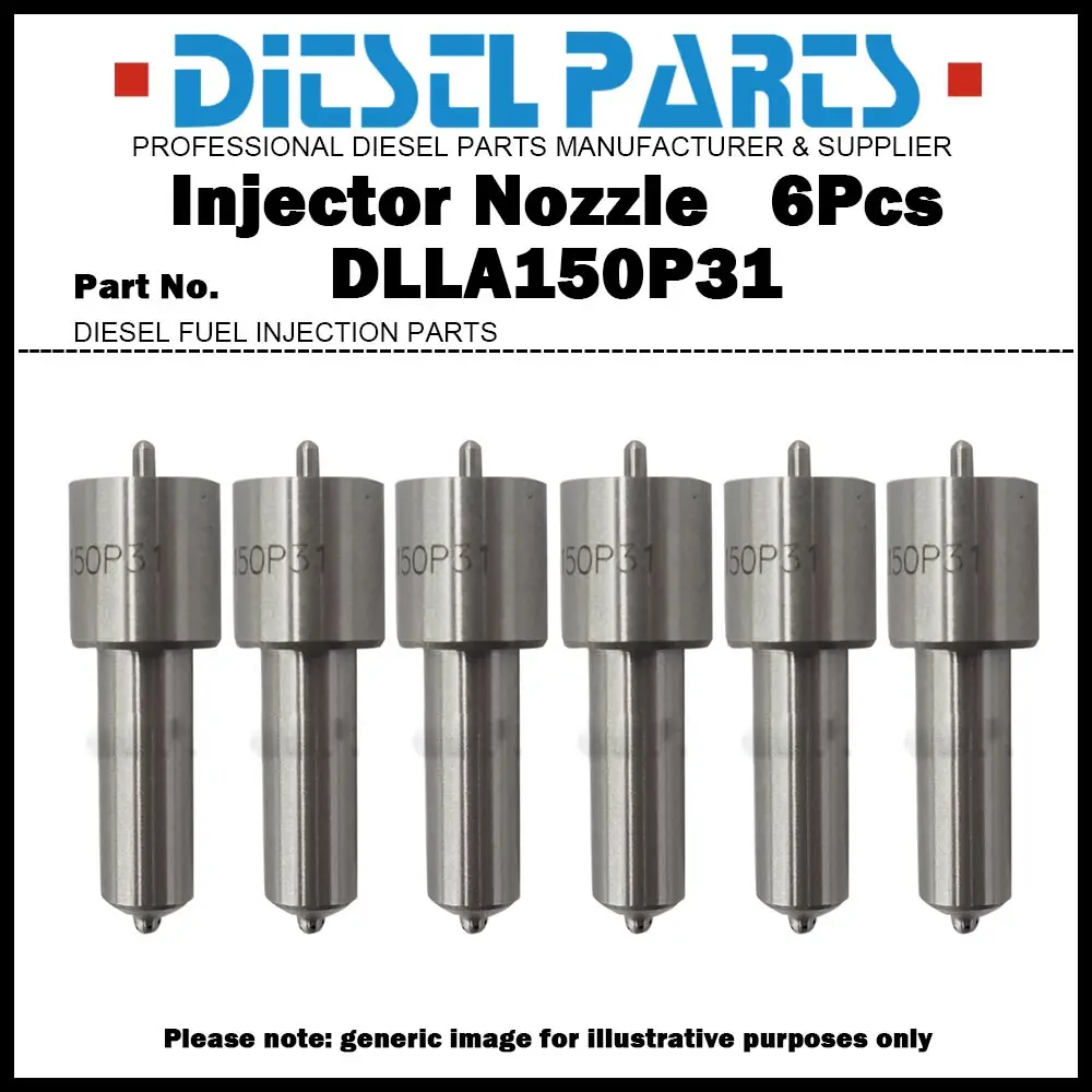 6Pcs/Lot Diesel Fuel Injector Nozzle Tips DLLA150P31 for Volvo F12 N12 NL12 12.0D 468748 0432191863