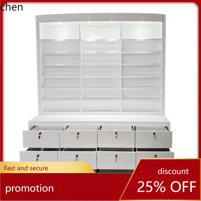 

HT Cosmetic Display Cabinet Beauty Salon Display Cabinet Makeup Display Cabinet Sample Simple Modern Skincare Products