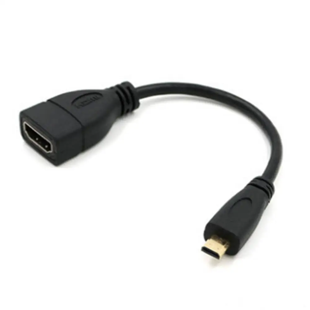 Micro HDMI Cable Micro HDMI To HDMI Female Adapter Cable For Raspberry Pi 5/Pi 4 For GoPro Hero 7 6 For Sony A6000 Camera HDTV