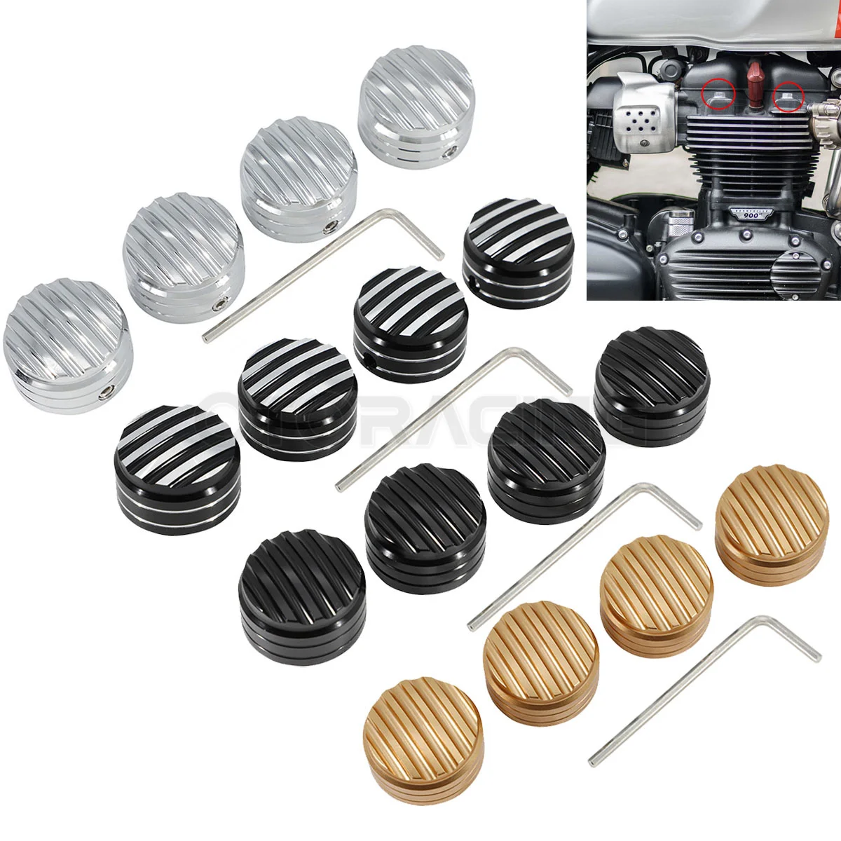Śruba z łbem śrubowym pokrywa wtyczka dla Triumph Bonneville T100 T120 Street Twin Cup Scrambler Thruxton R
