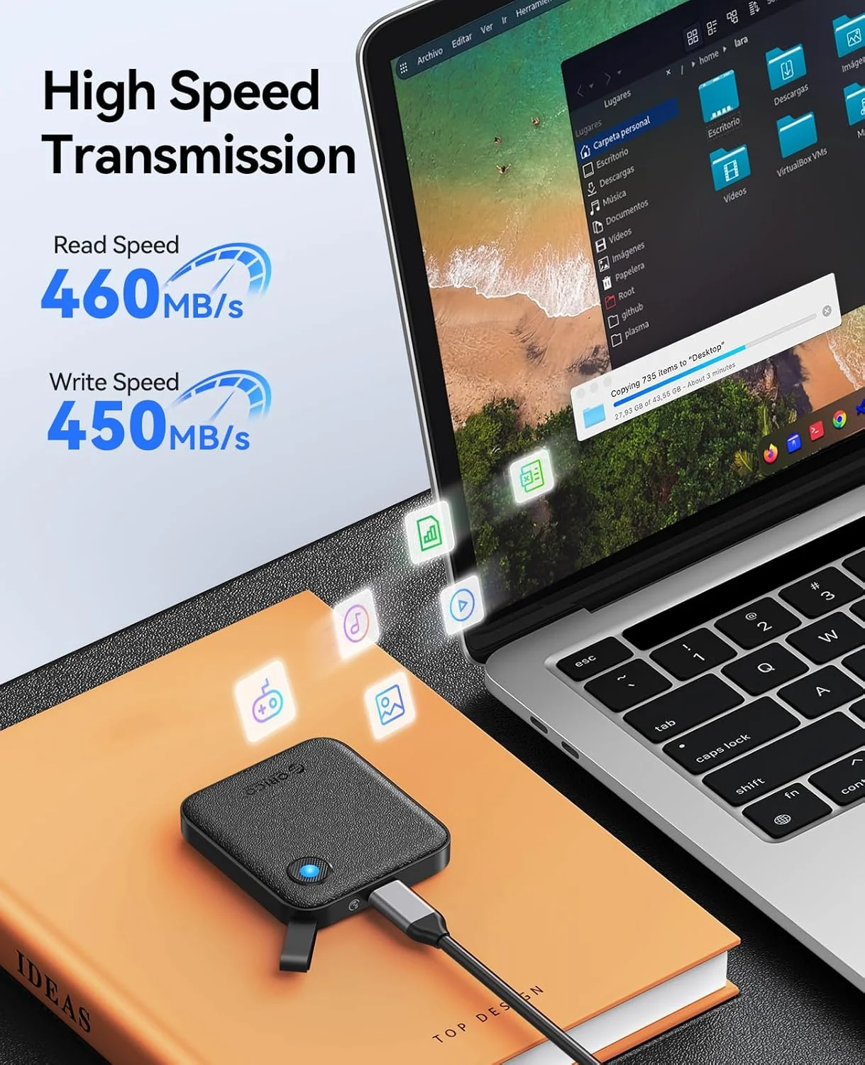 ORICO Portable External Solid State Drive External Hard Drive USB