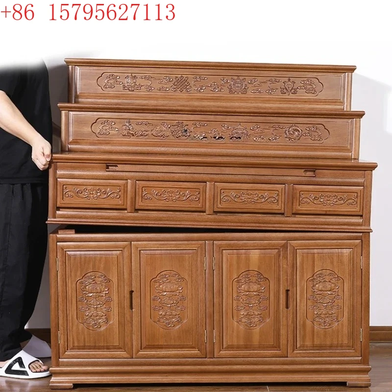 

XL Jinhua груша из цельного дерева трехслойный настольный футляр для благовоний бытовой тибетский хентай стол Будды Шента новый китайский стиль