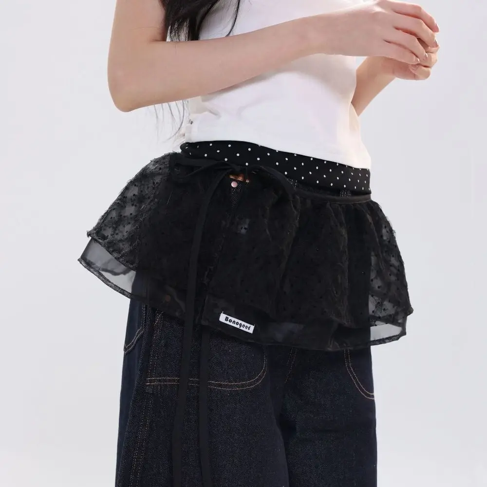 

Модные мини-юбки из сетки и кружева в стиле Y2K, уличная одежда в стиле Харадзюку, многослойная кружевная юбка из тюля с эффектом драпировки, подарки