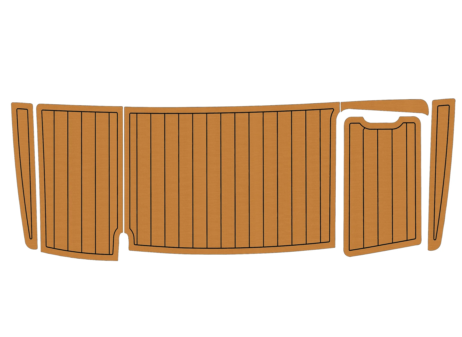 Marine Faux Teak EVA Non-Slip Mat - 2016 Four Winns 215 Self-Adhesive 1/4