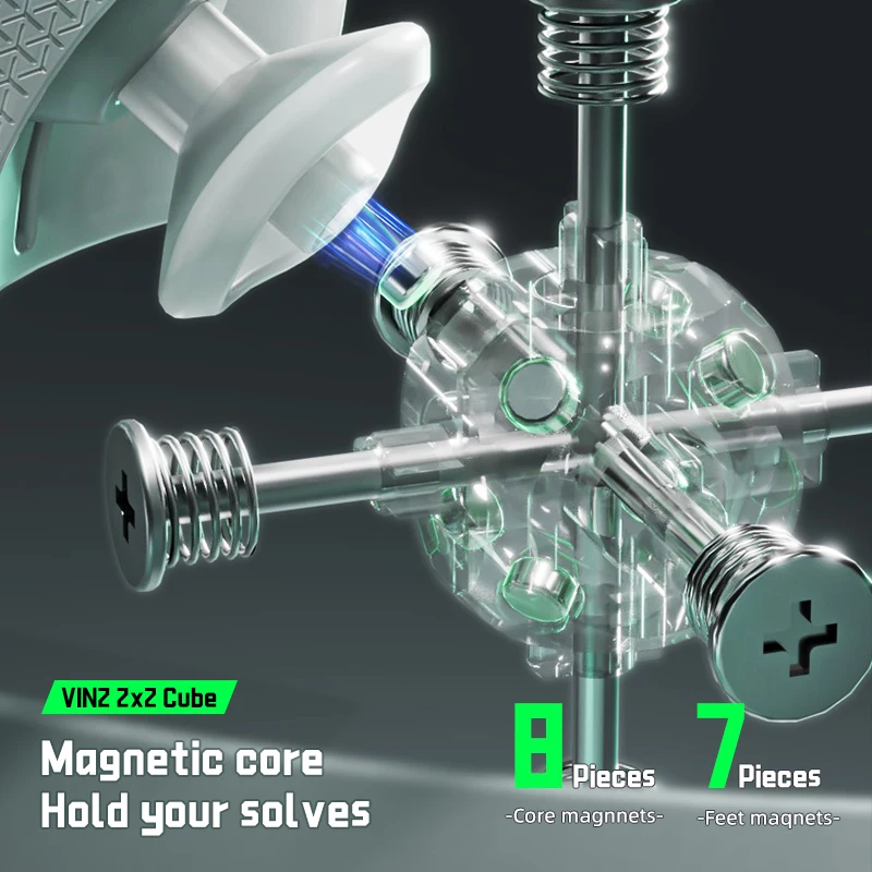 فين مكعب Vin2 2x2x2 المغناطيسي UV فين 2 المكعب السحري أحدث ماجيك المهنية سرعة مكعب فين مكعب 2x2 تململ كوبو ماجيكو اللعب الهدايا #5