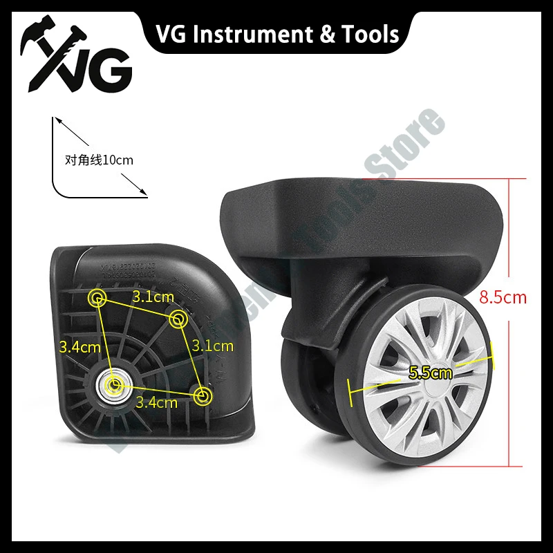 Replacement luggage wheel accessories, For Hongying W-Y silent universal caster for POLO suitcase and trolley case repair
