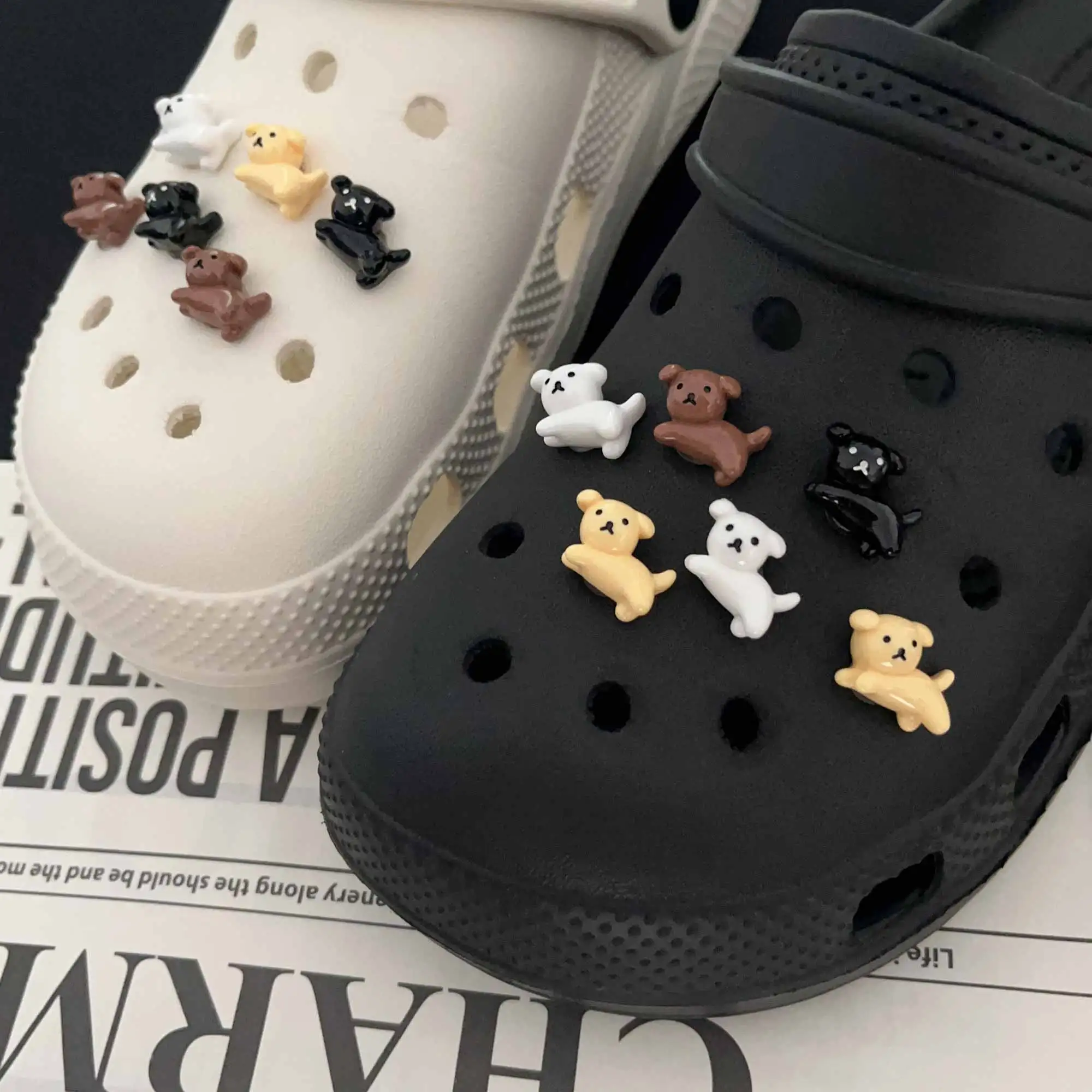 

Cute Colorful Running Puppy Dog Pcs Set Shoe Charms for Crocs Decorations Garden Sandals Clogs Pins Boy Girl Kids Gift