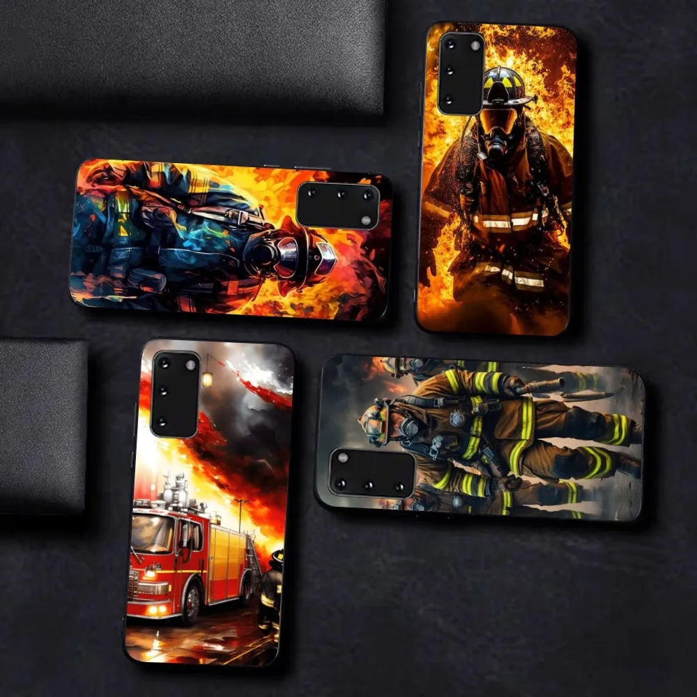 Firefighter Heroes Fireman Luxury Phone Case For Samsung S 9 10 20 21 22 23 30 23 24 Plus Lite Ultra FE S10lite Fundas