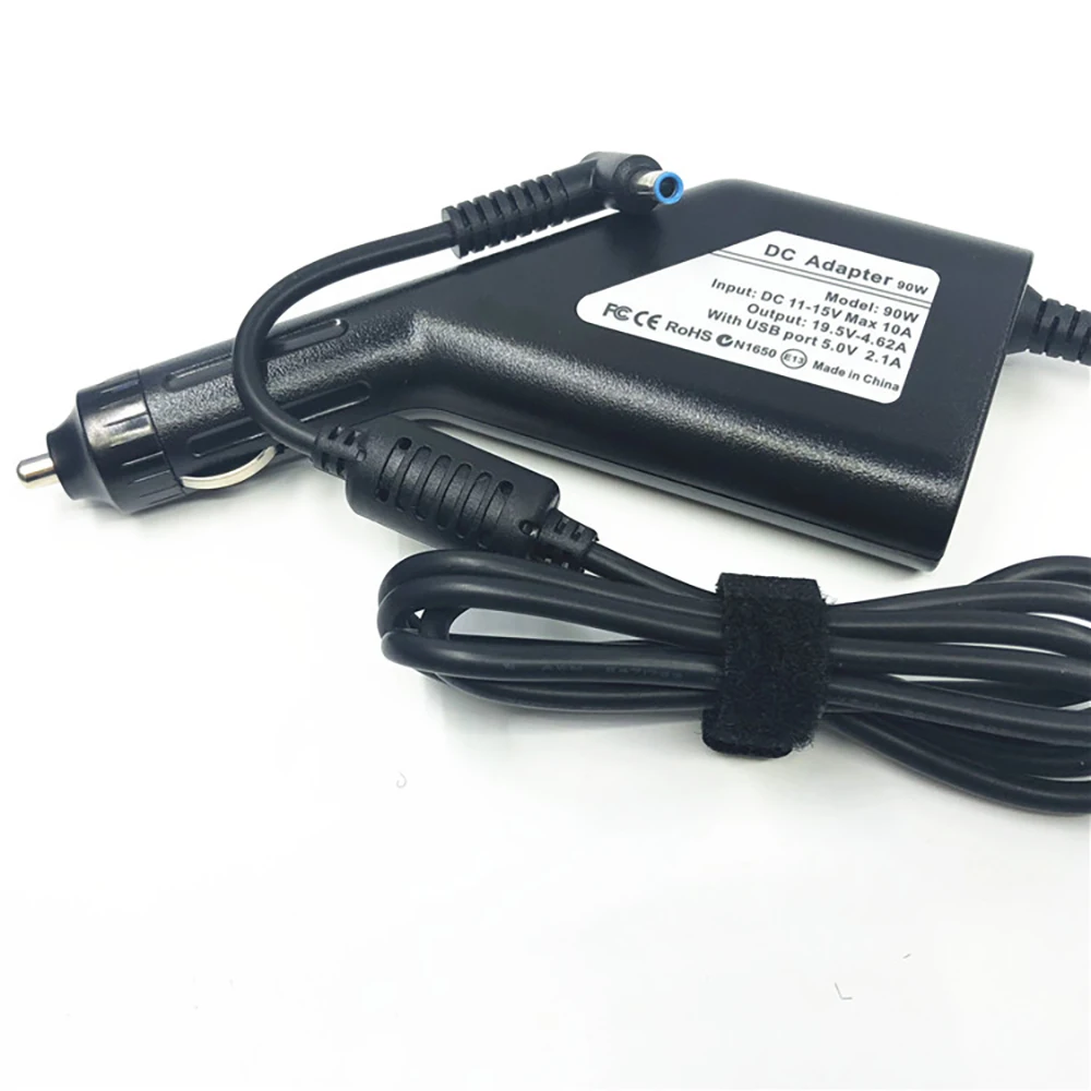 19V 4.62A Laptop Car Dc Adapter 90W Charger Power Supply for Hp 5V 2.1A USB  Elitebook Folio 1040 G1 Split 13*2 13-g100