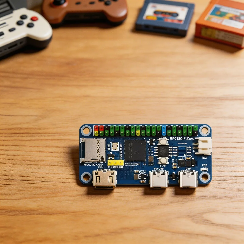 

RP2350-PiZero Development Board with Dual-Core Design M33 + Hazard3 RISC-V 5 Multi-Function GPIO Pins and DVI Port