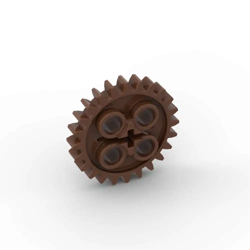 MOC 10 Uds 3648 con 1 orificio de eje engranaje de ladrillo 24 dientes apilamiento reemplazable bloque de construcción juguete de desvío adultos niños regalo de vacaciones