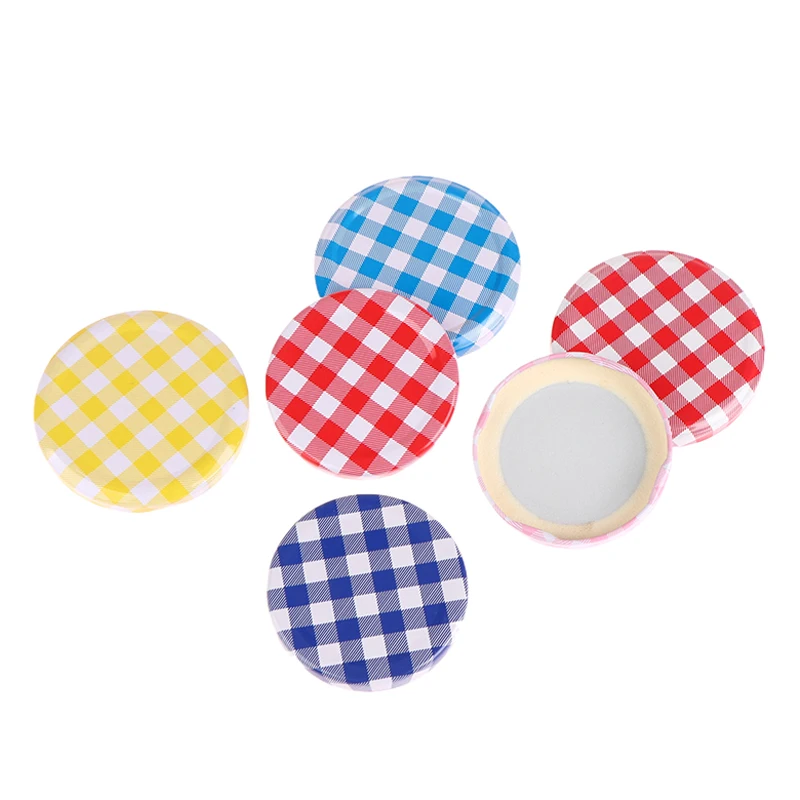 6,3 cm 7cm runde, normale Mund dosen deckel für Kugeln, geteilte Metall glas deckel zum Einmachen und zur Aufbewahrung von Lebensmitteln mit weitem Mund bunt