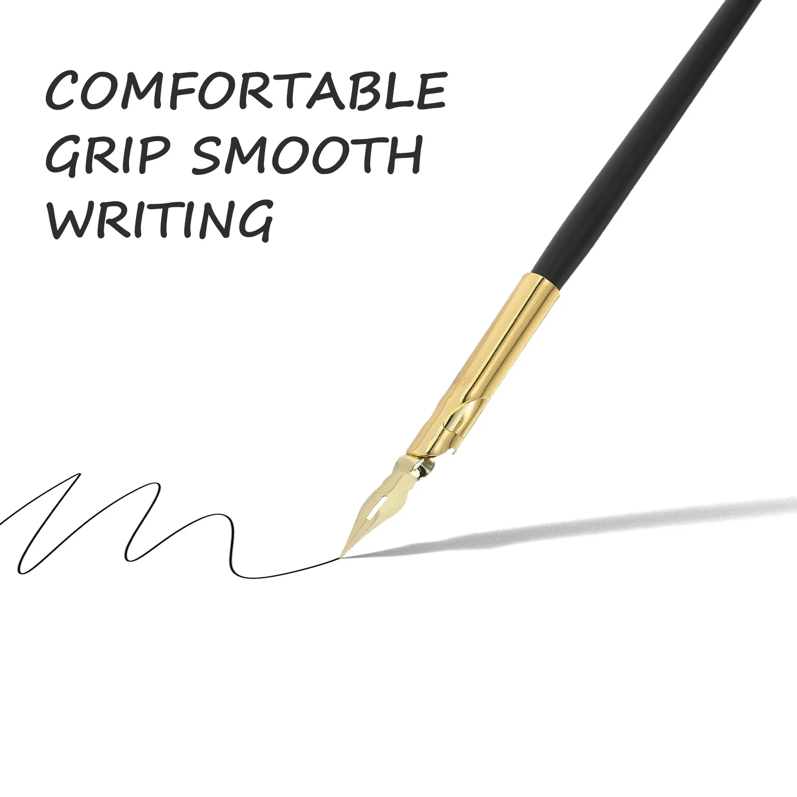 6 قطعة قلم الخط Dip للرسم الخط مانغا الفن الحبر السائل الكتابة خمر تصميم معدني الفنانين المشاريع الإبداعية