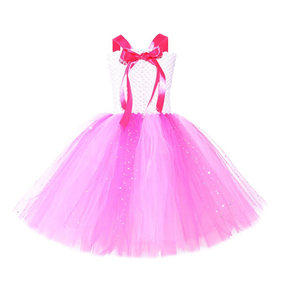 Girls Purim Festival Candy Dress Kids Pink Mesh Tutu Ball Gown Carnival Party Little Girl Birthday Costume Birthday Gift